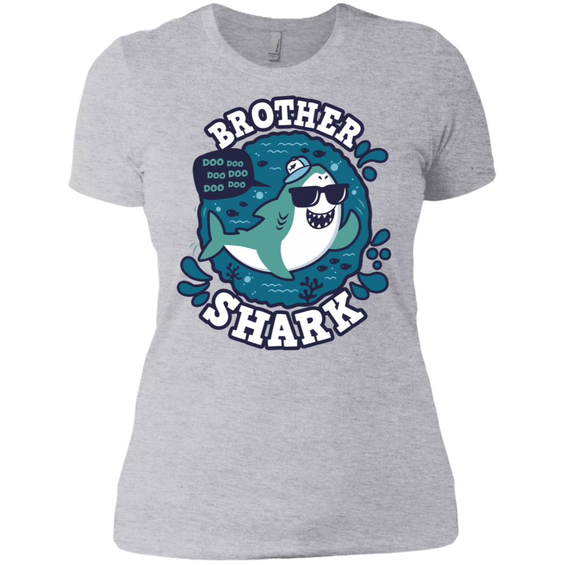 T-Shirts Heather Grey / X-Small Shark Family trazo - Brother Women's Premium T-Shirt