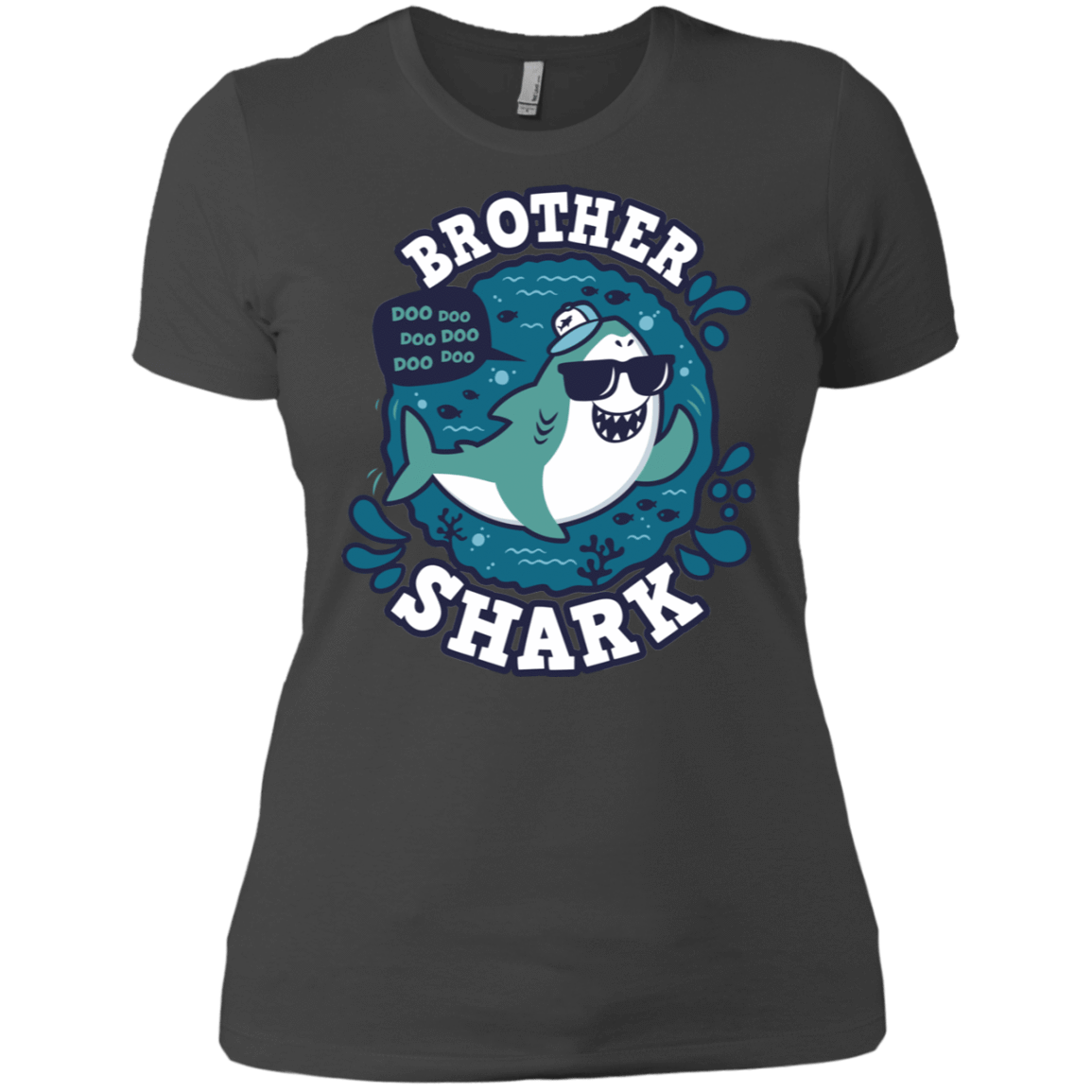 T-Shirts Heavy Metal / X-Small Shark Family trazo - Brother Women's Premium T-Shirt