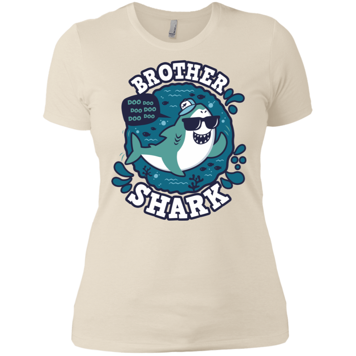 T-Shirts Ivory/ / X-Small Shark Family trazo - Brother Women's Premium T-Shirt