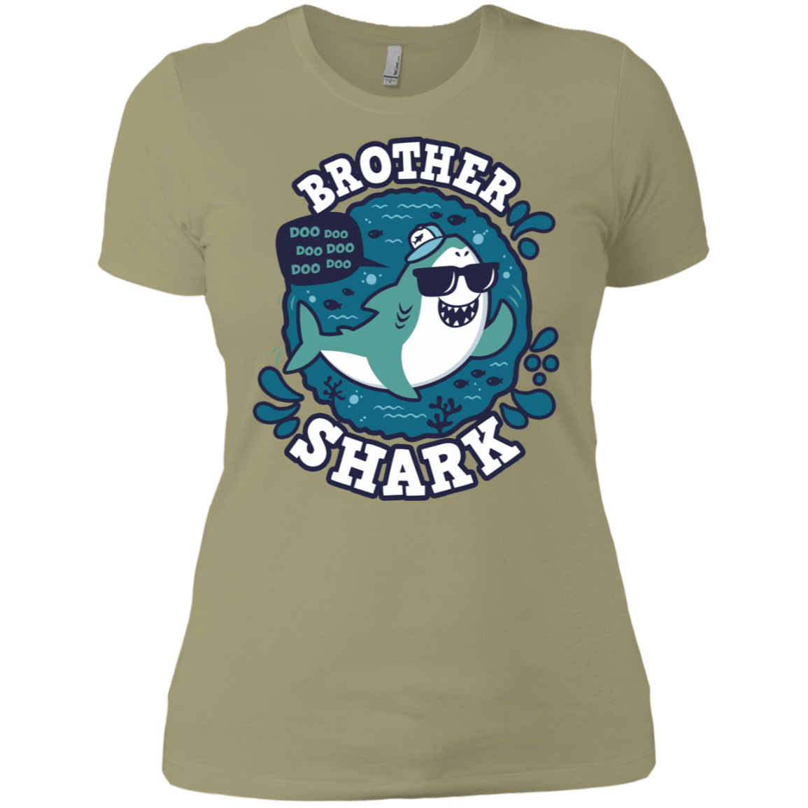 T-Shirts Light Olive / X-Small Shark Family trazo - Brother Women's Premium T-Shirt