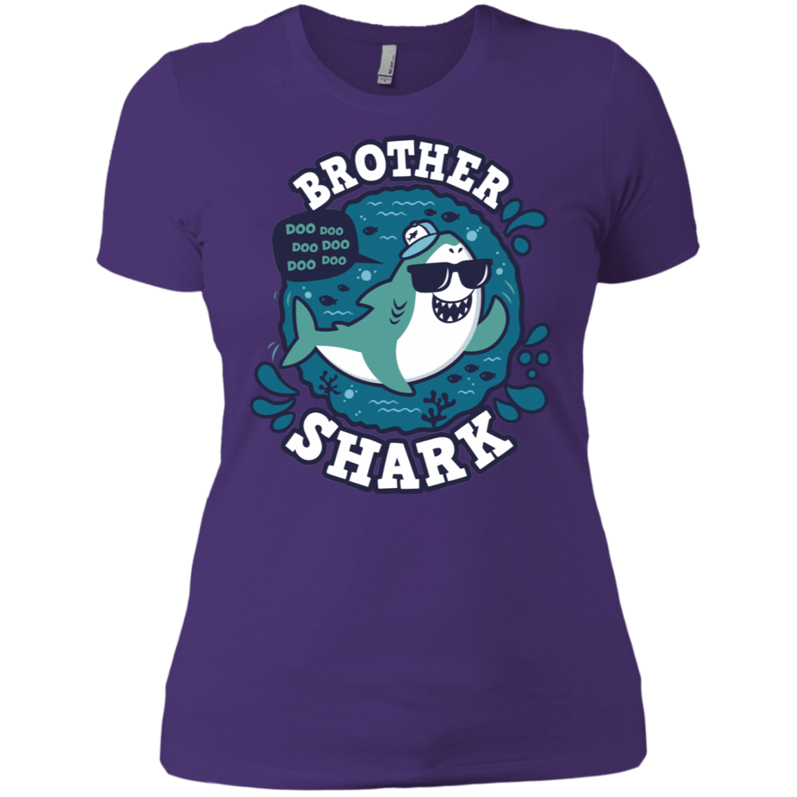 T-Shirts Purple Rush/ / X-Small Shark Family trazo - Brother Women's Premium T-Shirt