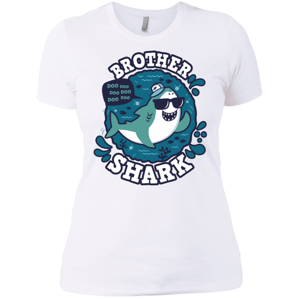 T-Shirts White / X-Small Shark Family trazo - Brother Women's Premium T-Shirt