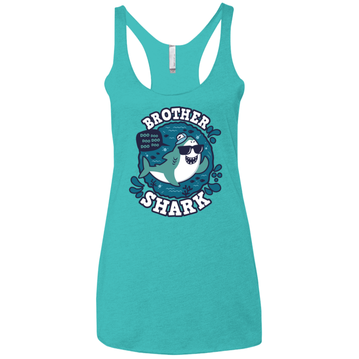 T-Shirts Tahiti Blue / X-Small Shark Family trazo - Brother Women's Triblend Racerback Tank