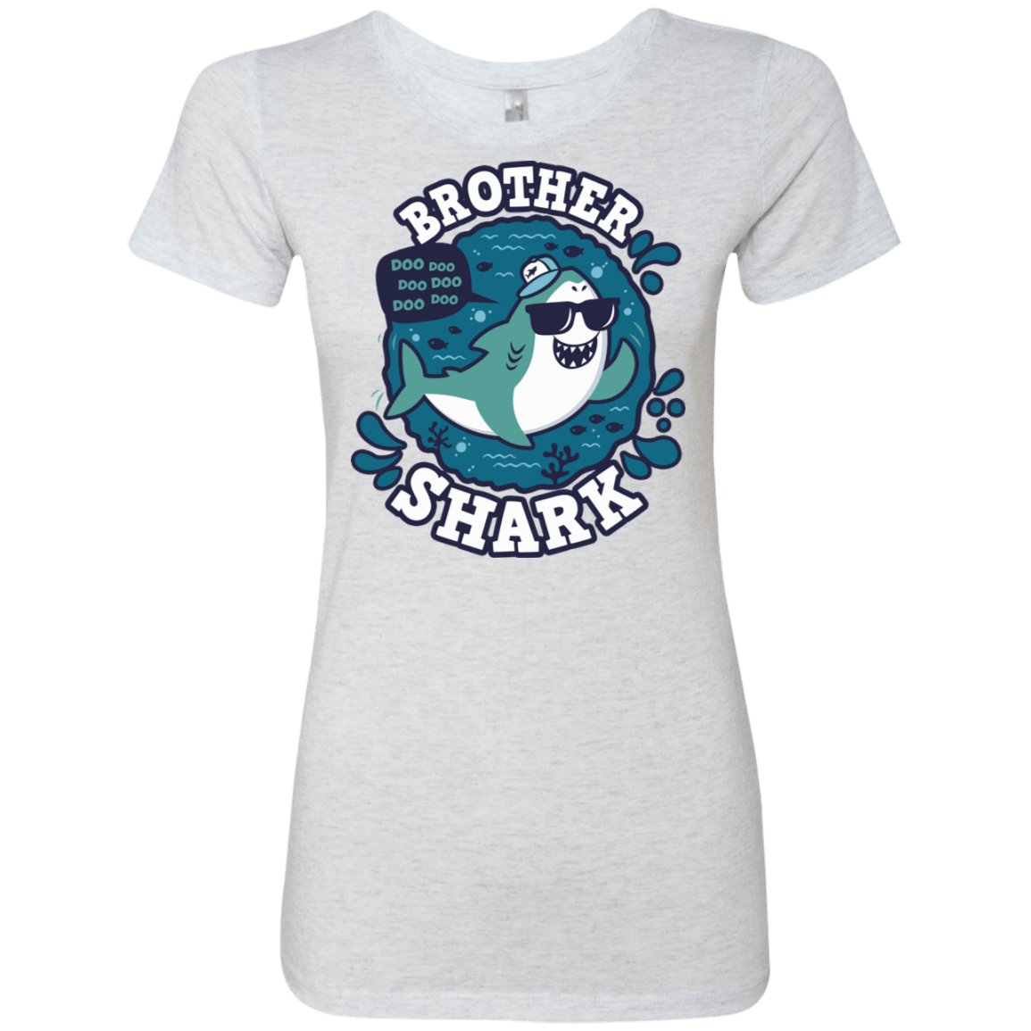 T-Shirts Heather White / S Shark Family trazo - Brother Women's Triblend T-Shirt