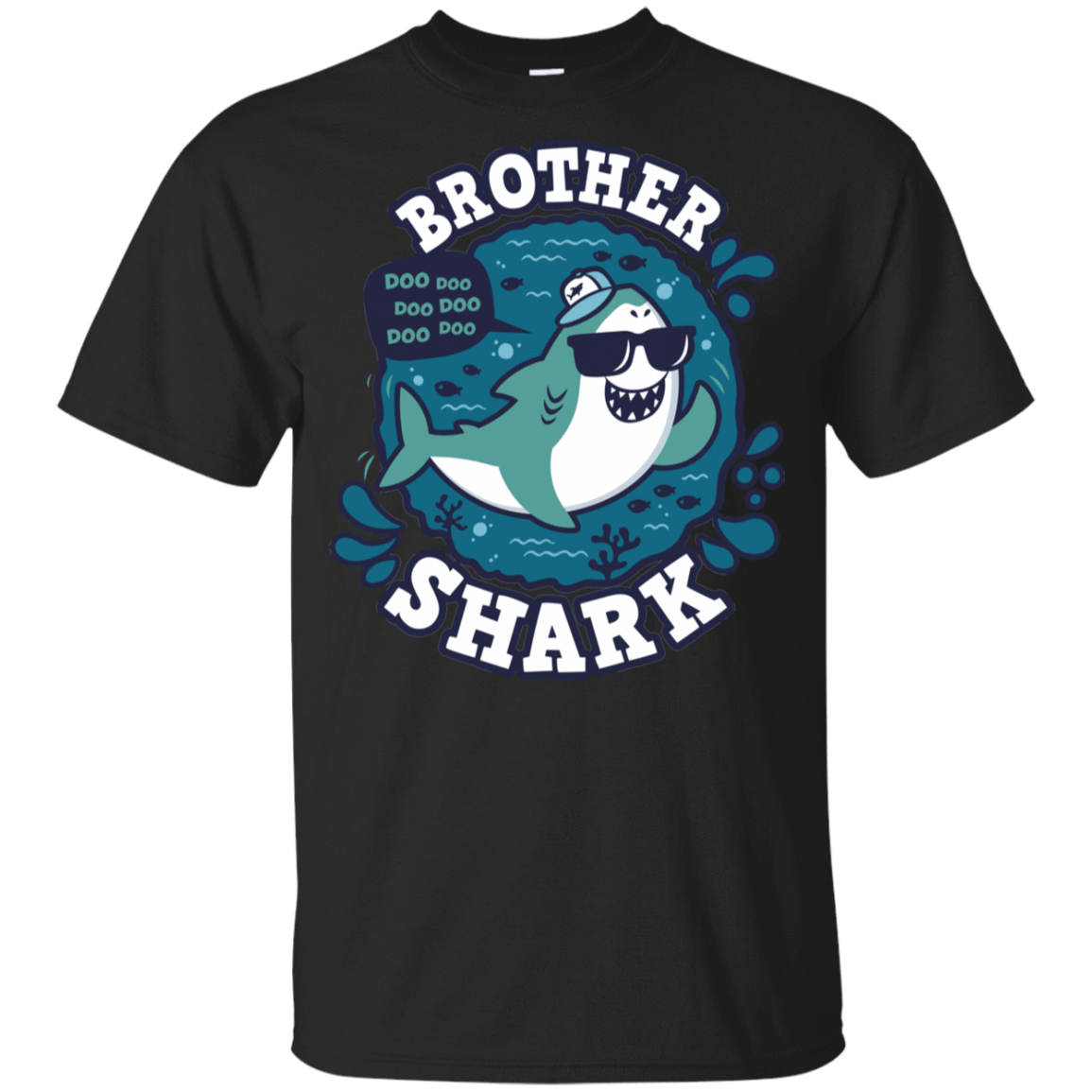 T-Shirts Black / YXS Shark Family trazo - Brother Youth T-Shirt