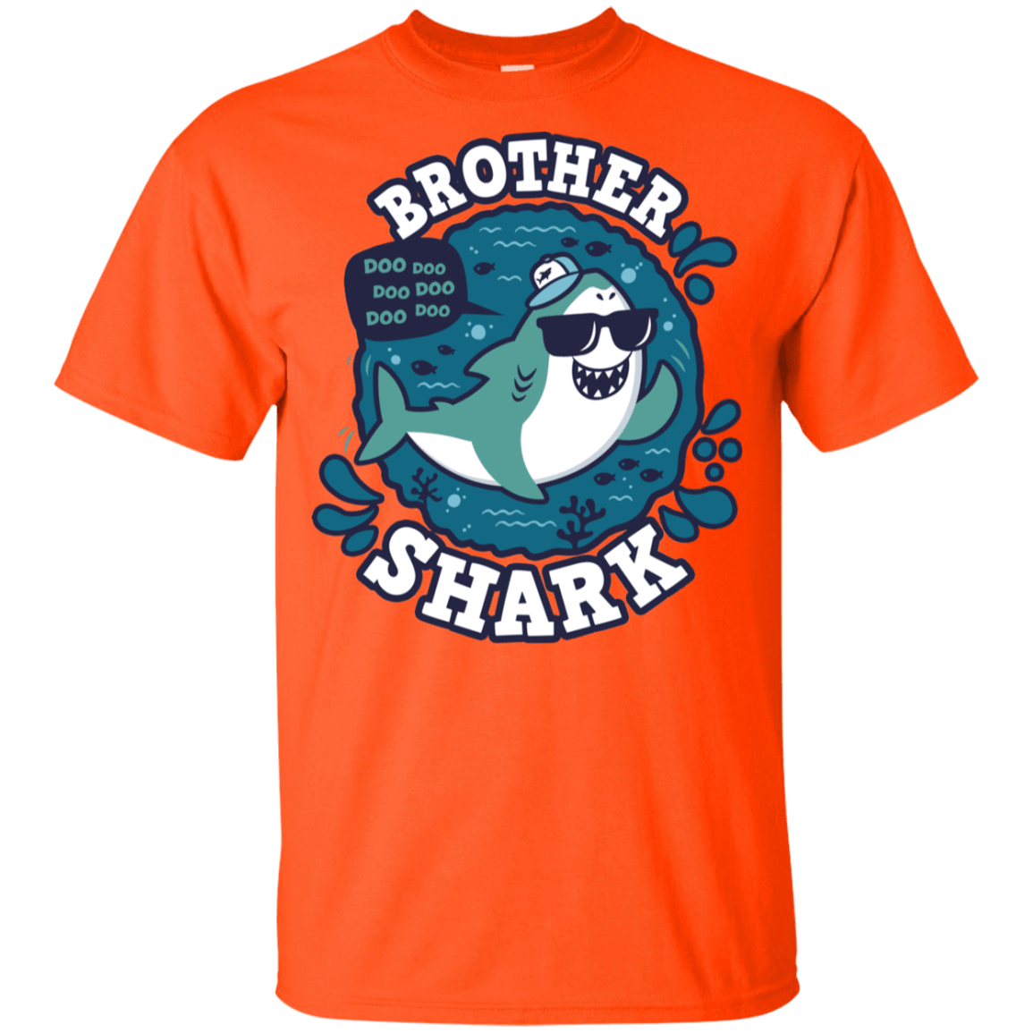 T-Shirts Orange / YXS Shark Family trazo - Brother Youth T-Shirt