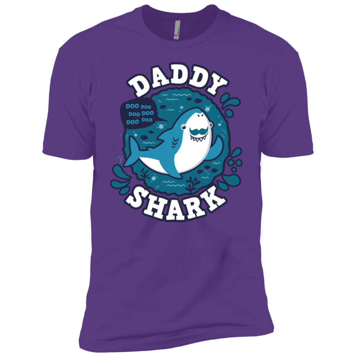 T-Shirts Purple Rush / YXS Shark Family trazo - Daddy Boys Premium T-Shirt