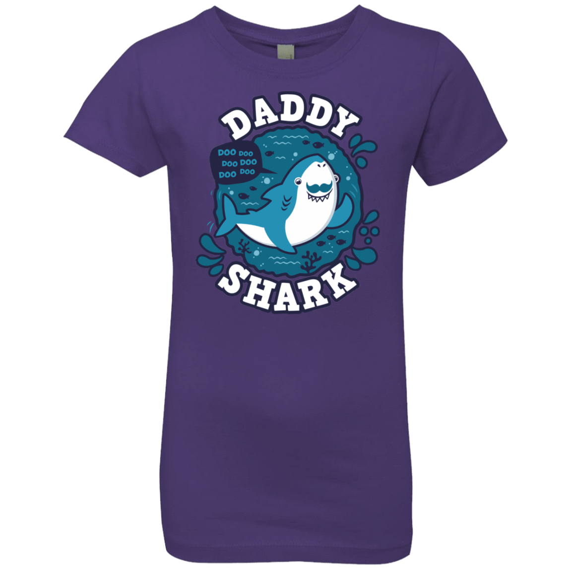 T-Shirts Purple Rush / YXS Shark Family trazo - Daddy Girls Premium T-Shirt