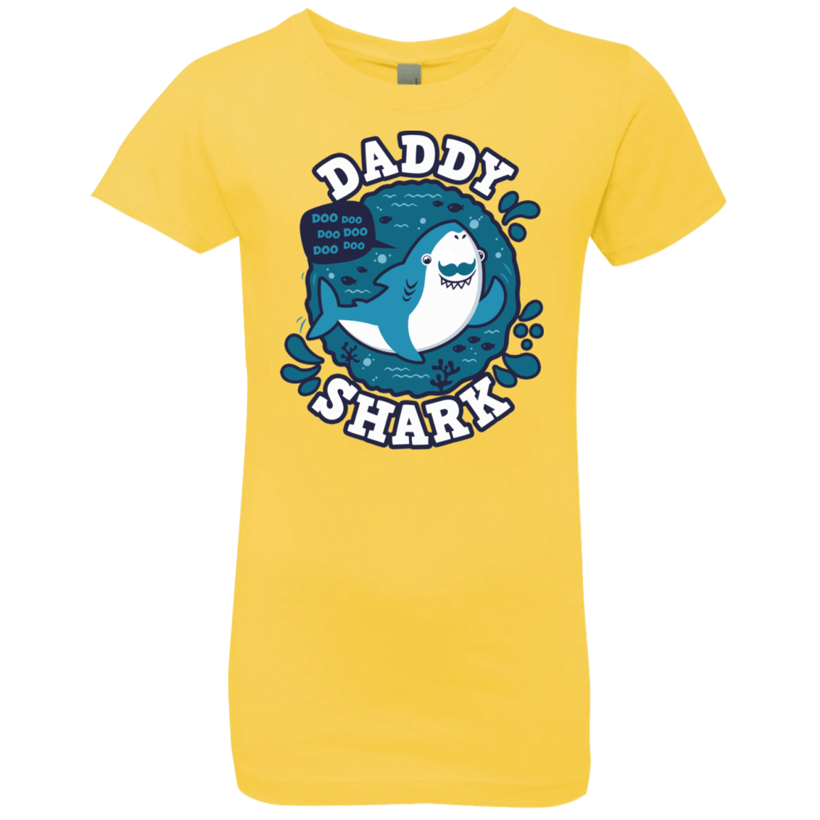 T-Shirts Vibrant Yellow / YXS Shark Family trazo - Daddy Girls Premium T-Shirt