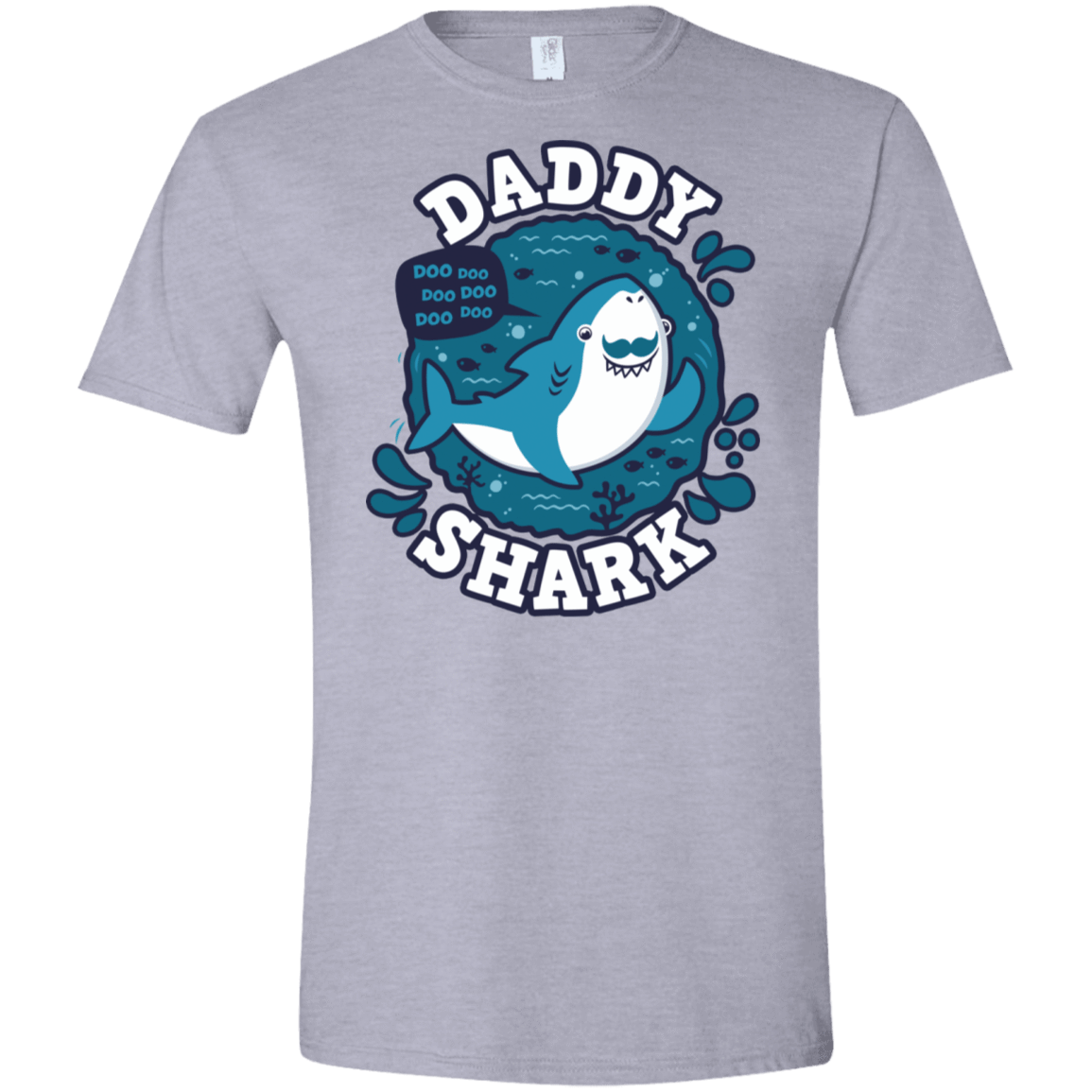 T-Shirts Sport Grey / X-Small Shark Family trazo - Daddy Men's Semi-Fitted Softstyle