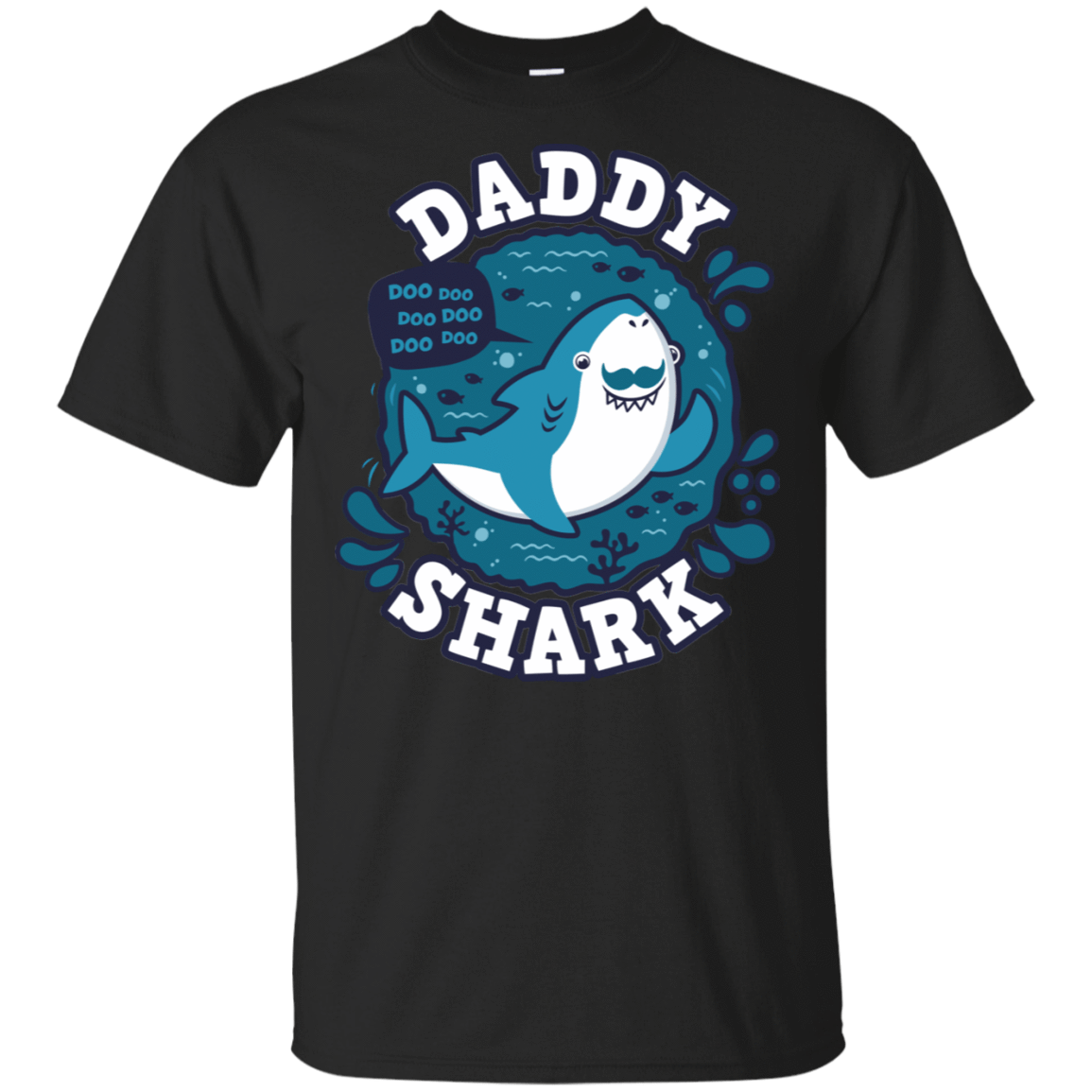 T-Shirts Black / S Shark Family trazo - Daddy T-Shirt