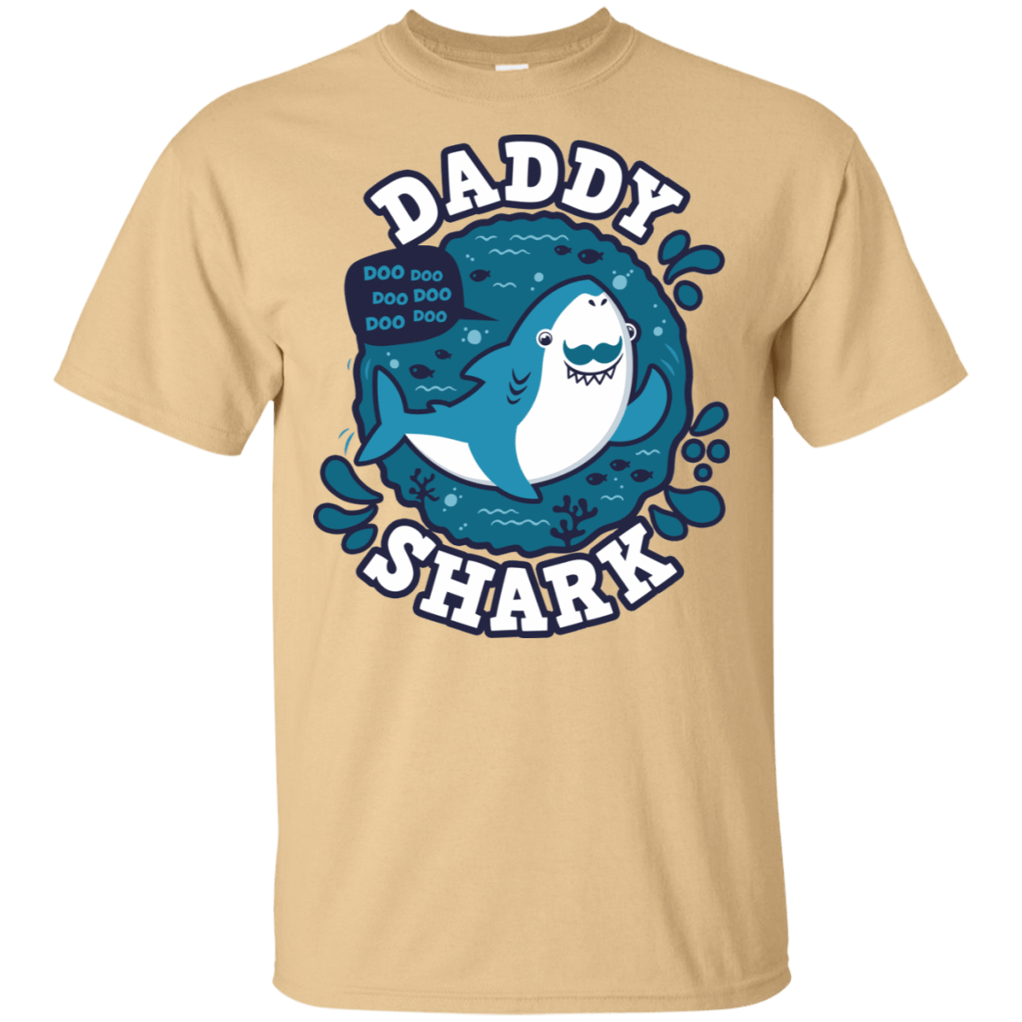 T-Shirts Vegas Gold / S Shark Family trazo - Daddy T-Shirt