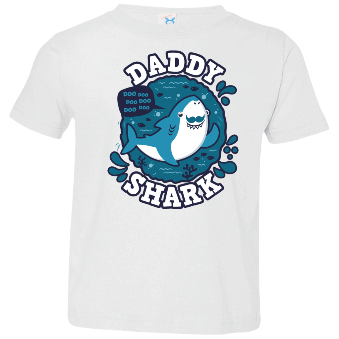 T-Shirts White / 2T Shark Family trazo - Daddy Toddler Premium T-Shirt