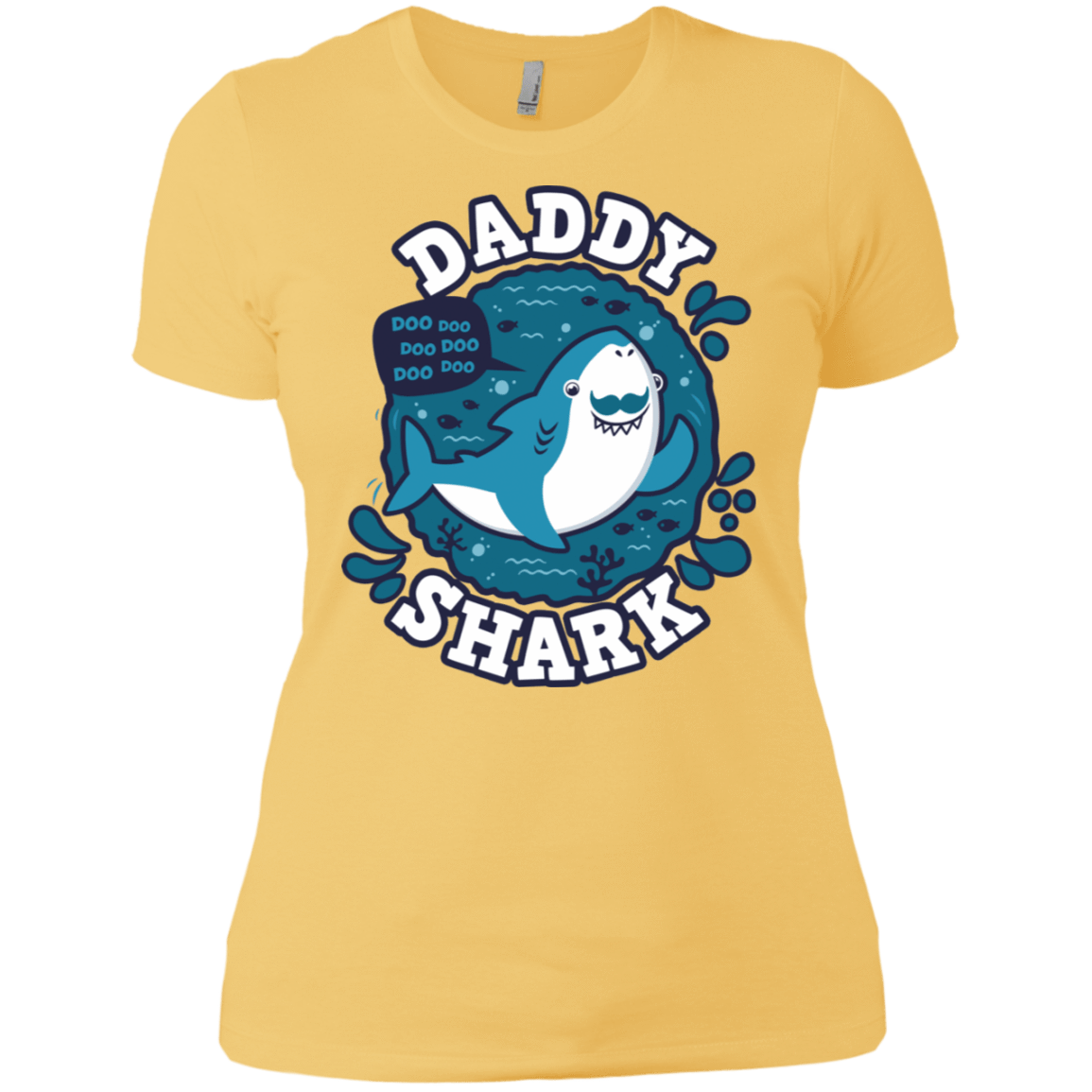 T-Shirts Banana Cream/ / X-Small Shark Family trazo - Daddy Women's Premium T-Shirt