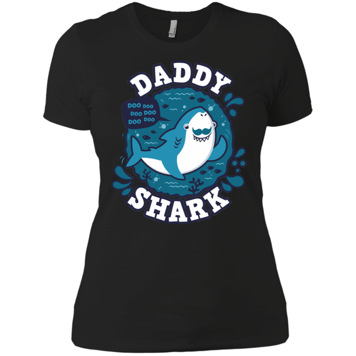 T-Shirts Black / X-Small Shark Family trazo - Daddy Women's Premium T-Shirt