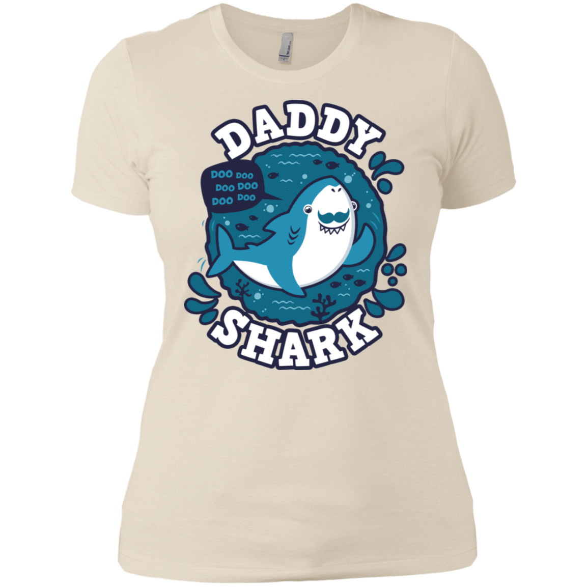 T-Shirts Ivory/ / X-Small Shark Family trazo - Daddy Women's Premium T-Shirt
