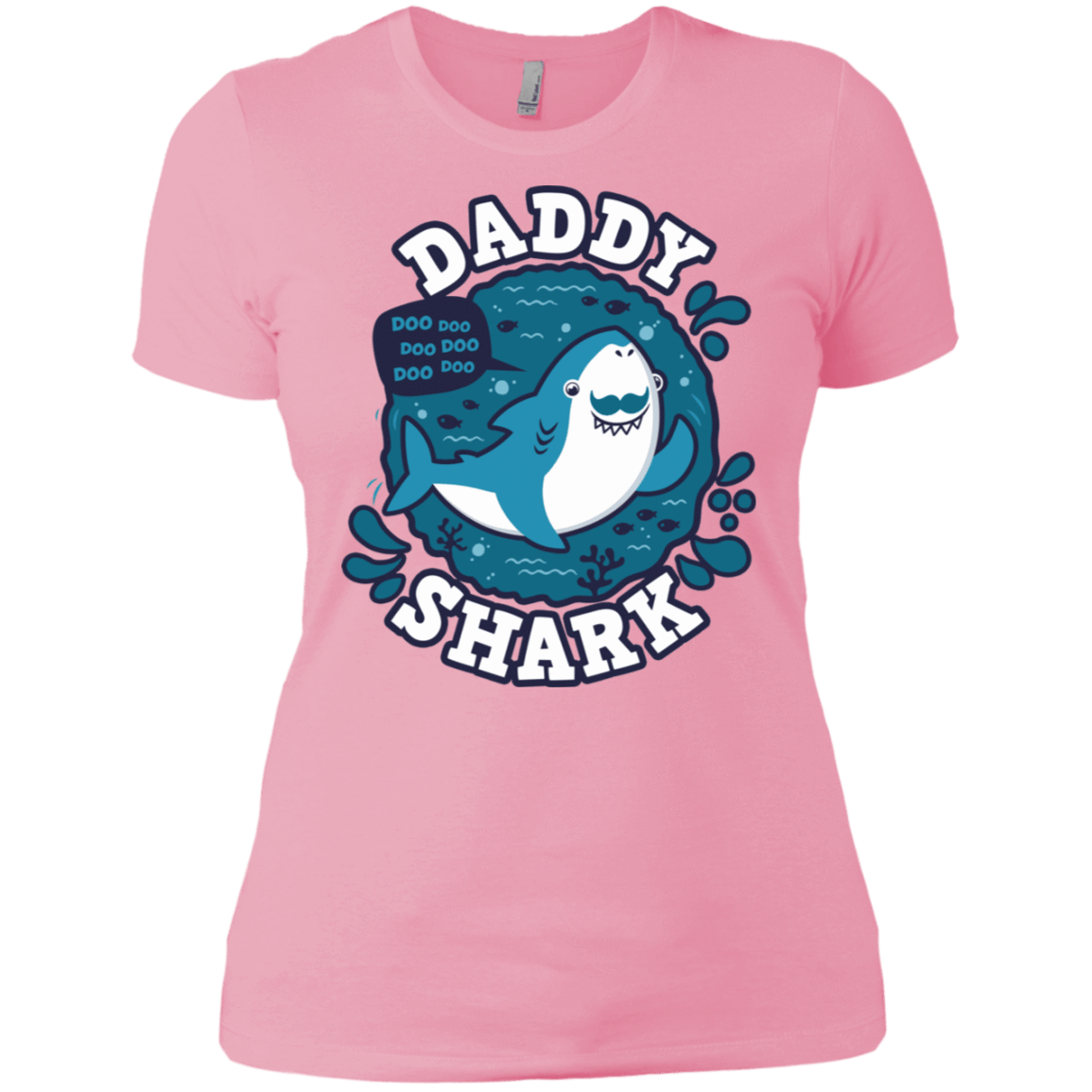 T-Shirts Light Pink / X-Small Shark Family trazo - Daddy Women's Premium T-Shirt