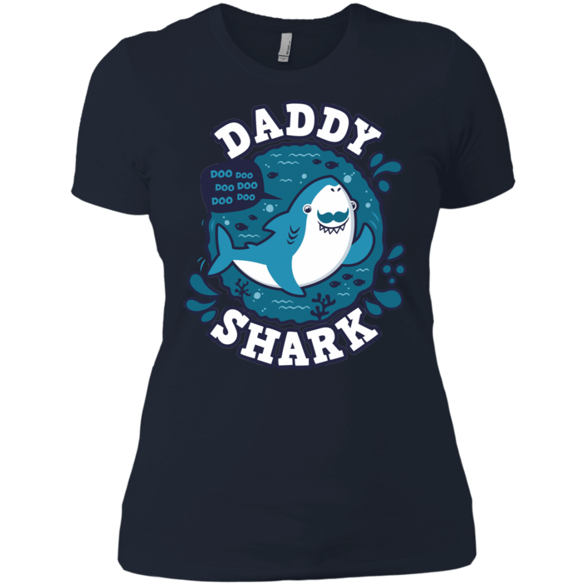 T-Shirts Midnight Navy / X-Small Shark Family trazo - Daddy Women's Premium T-Shirt
