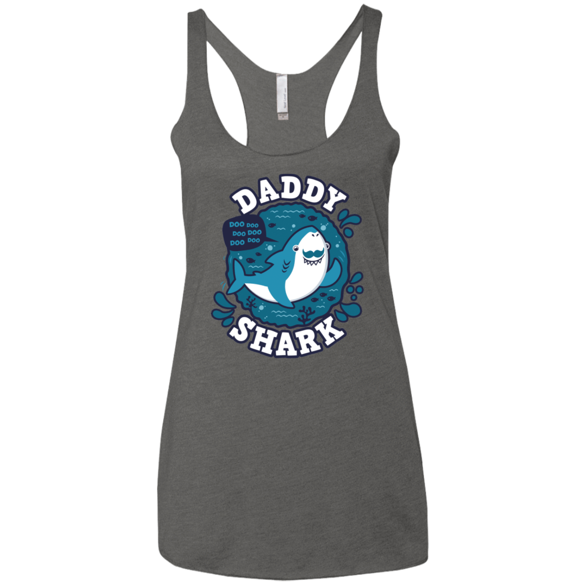 T-Shirts Premium Heather / X-Small Shark Family trazo - Daddy Women's Triblend Racerback Tank