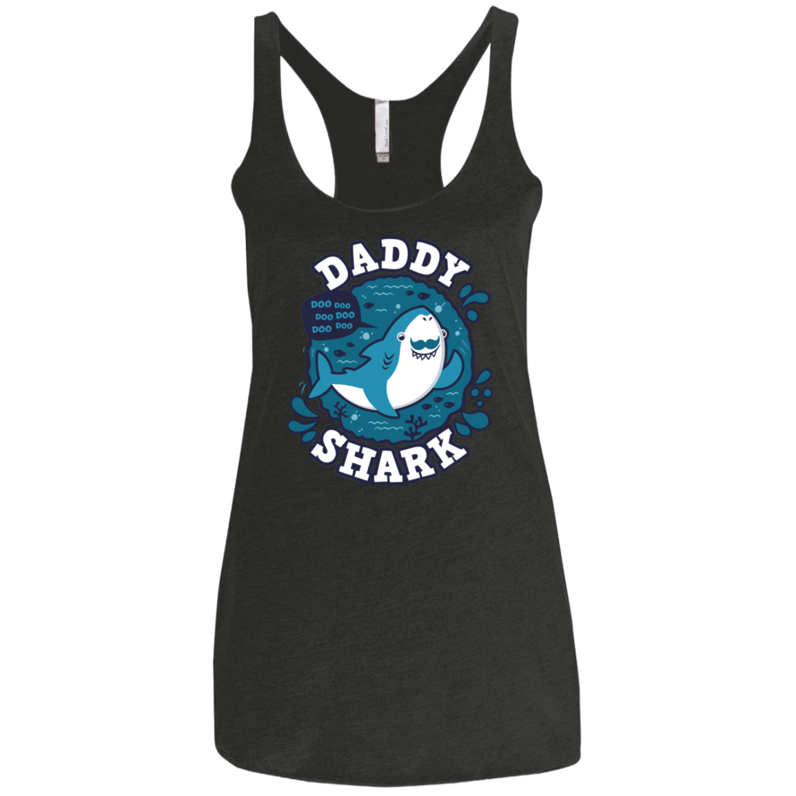 T-Shirts Vintage Black / X-Small Shark Family trazo - Daddy Women's Triblend Racerback Tank