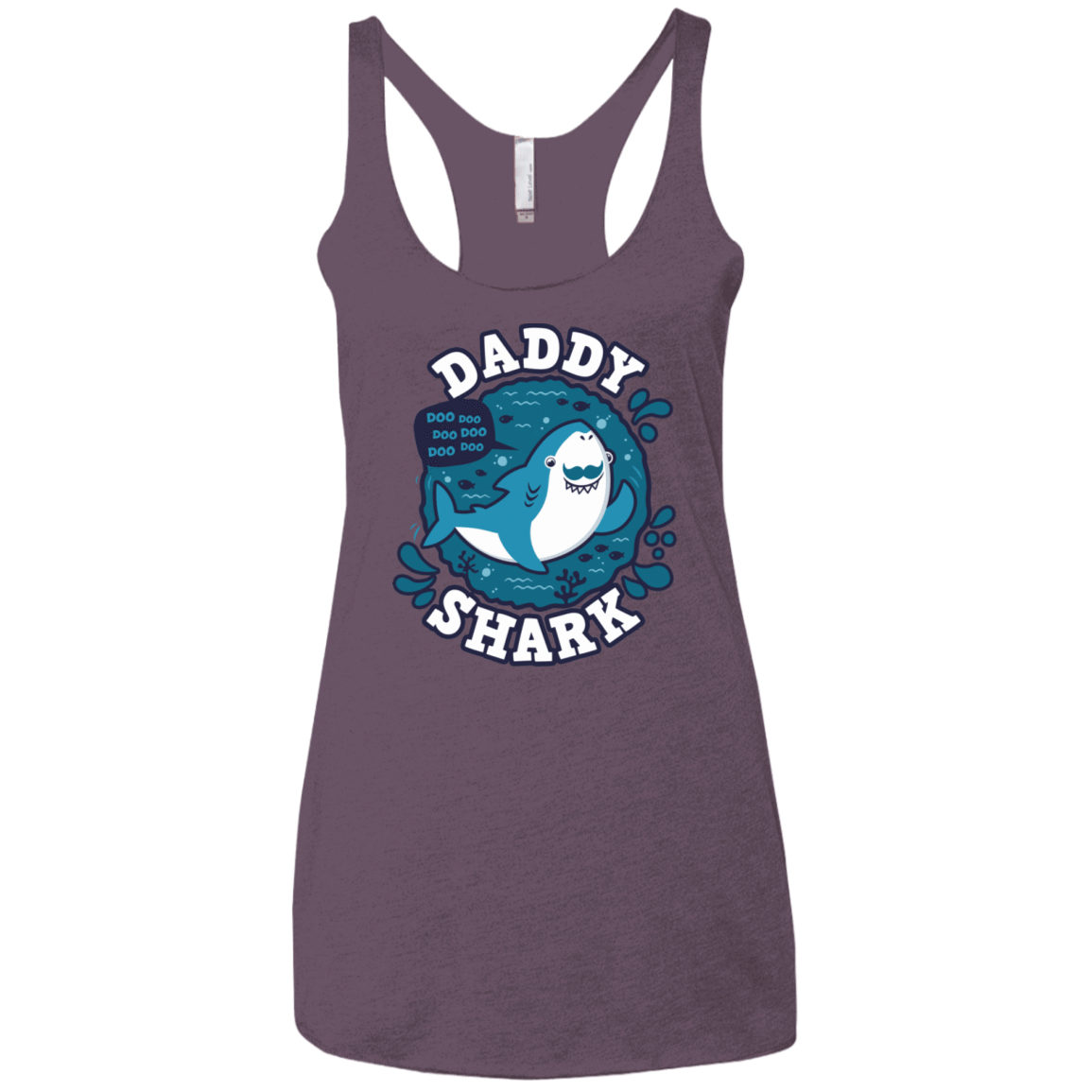 T-Shirts Vintage Purple / X-Small Shark Family trazo - Daddy Women's Triblend Racerback Tank
