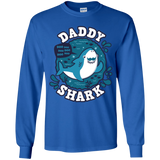 T-Shirts Royal / YS Shark Family trazo - Daddy Youth Long Sleeve T-Shirt