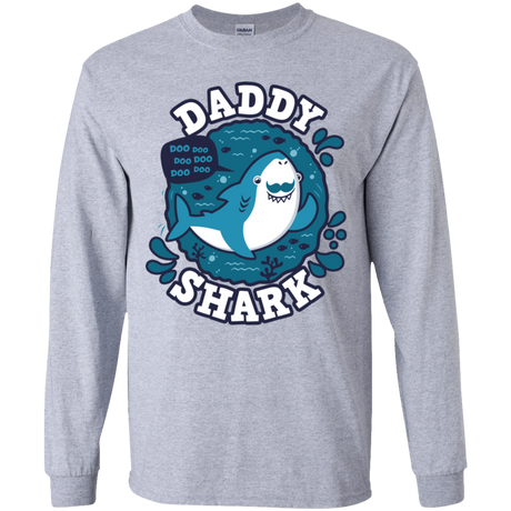 T-Shirts Sport Grey / YS Shark Family trazo - Daddy Youth Long Sleeve T-Shirt