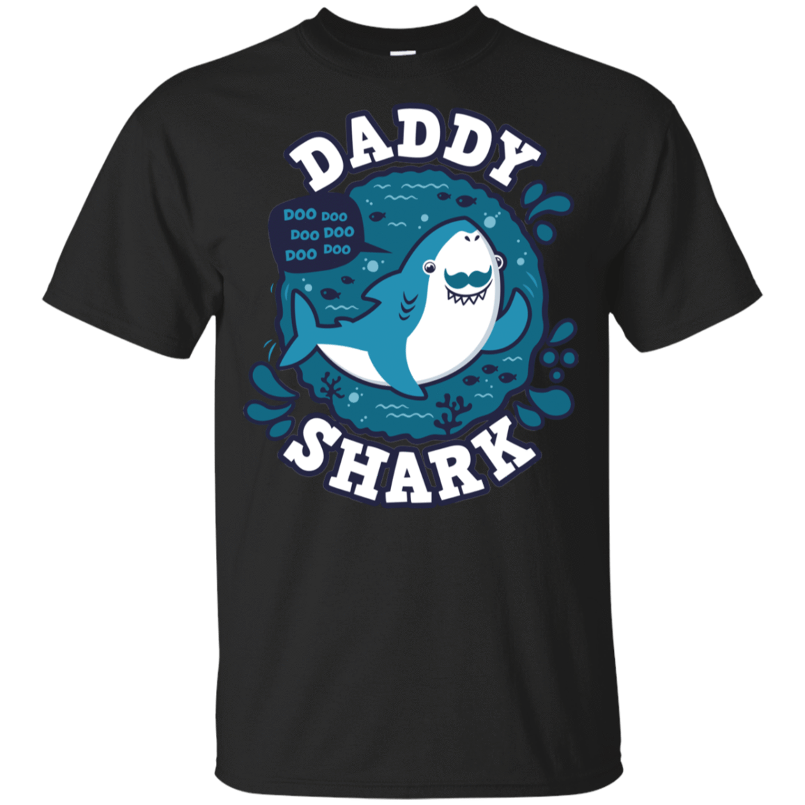 T-Shirts Black / YXS Shark Family trazo - Daddy Youth T-Shirt