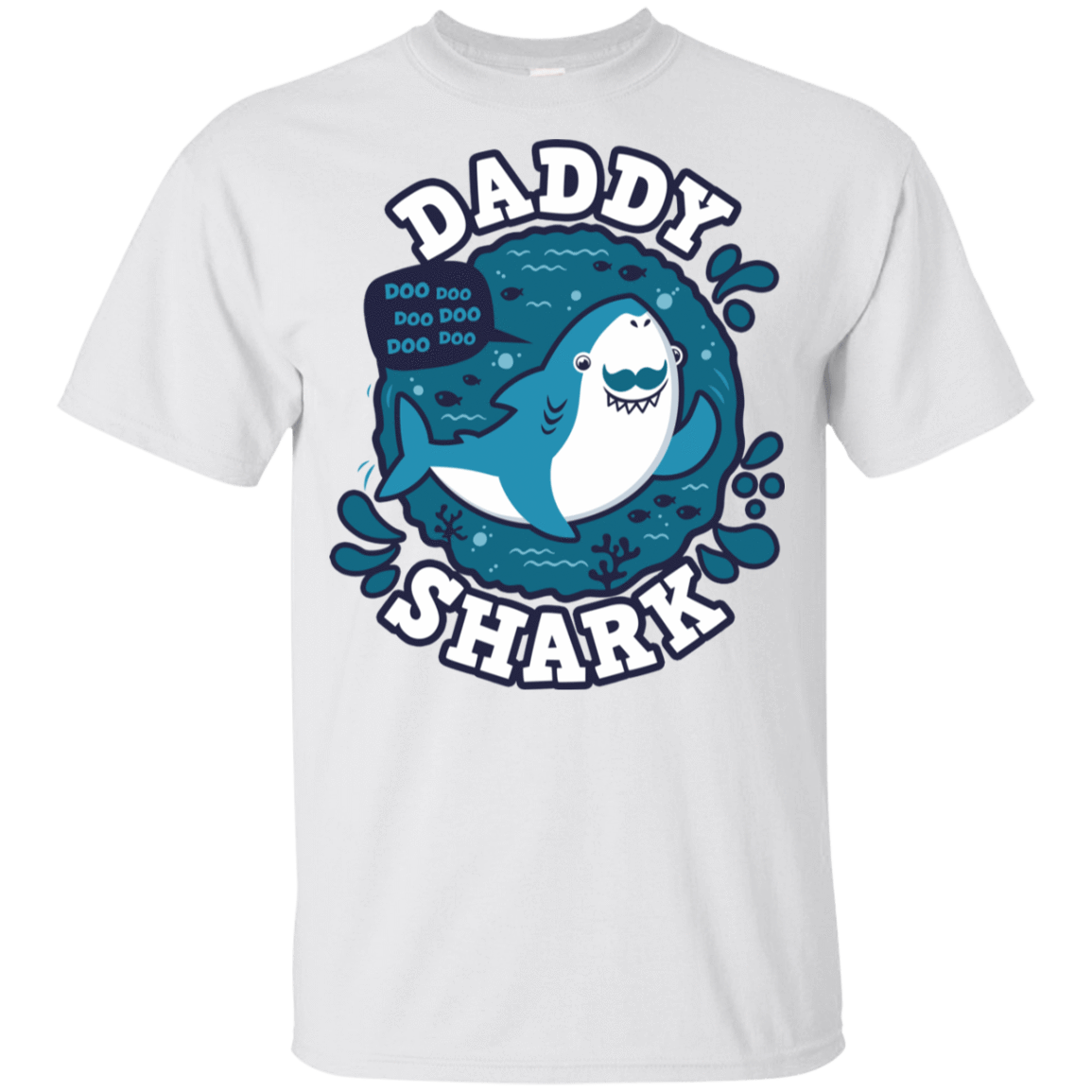 T-Shirts White / YXS Shark Family trazo - Daddy Youth T-Shirt