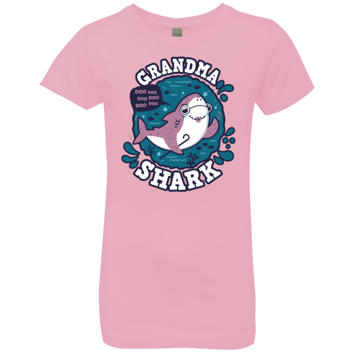 T-Shirts Light Pink / YXS Shark Family trazo - Grandma Girls Premium T-Shirt