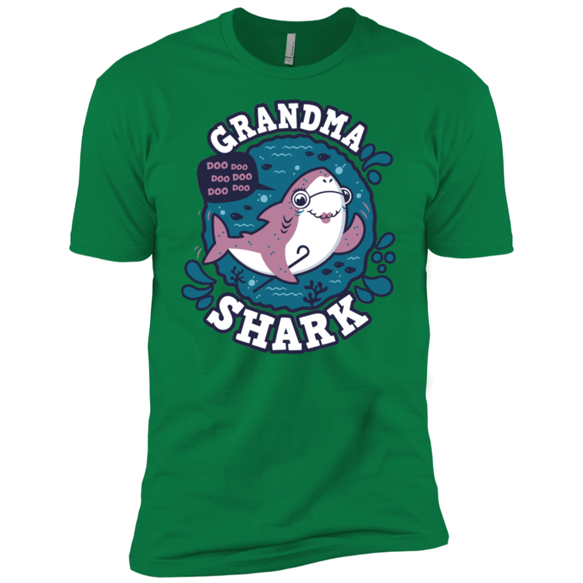 T-Shirts Kelly Green / X-Small Shark Family trazo - Grandma Men's Premium T-Shirt
