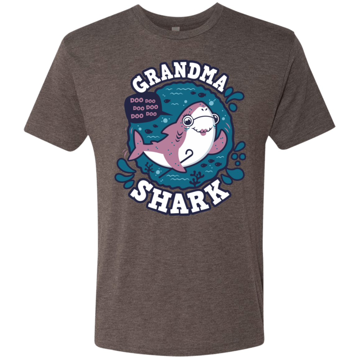 T-Shirts Macchiato / S Shark Family trazo - Grandma Men's Triblend T-Shirt