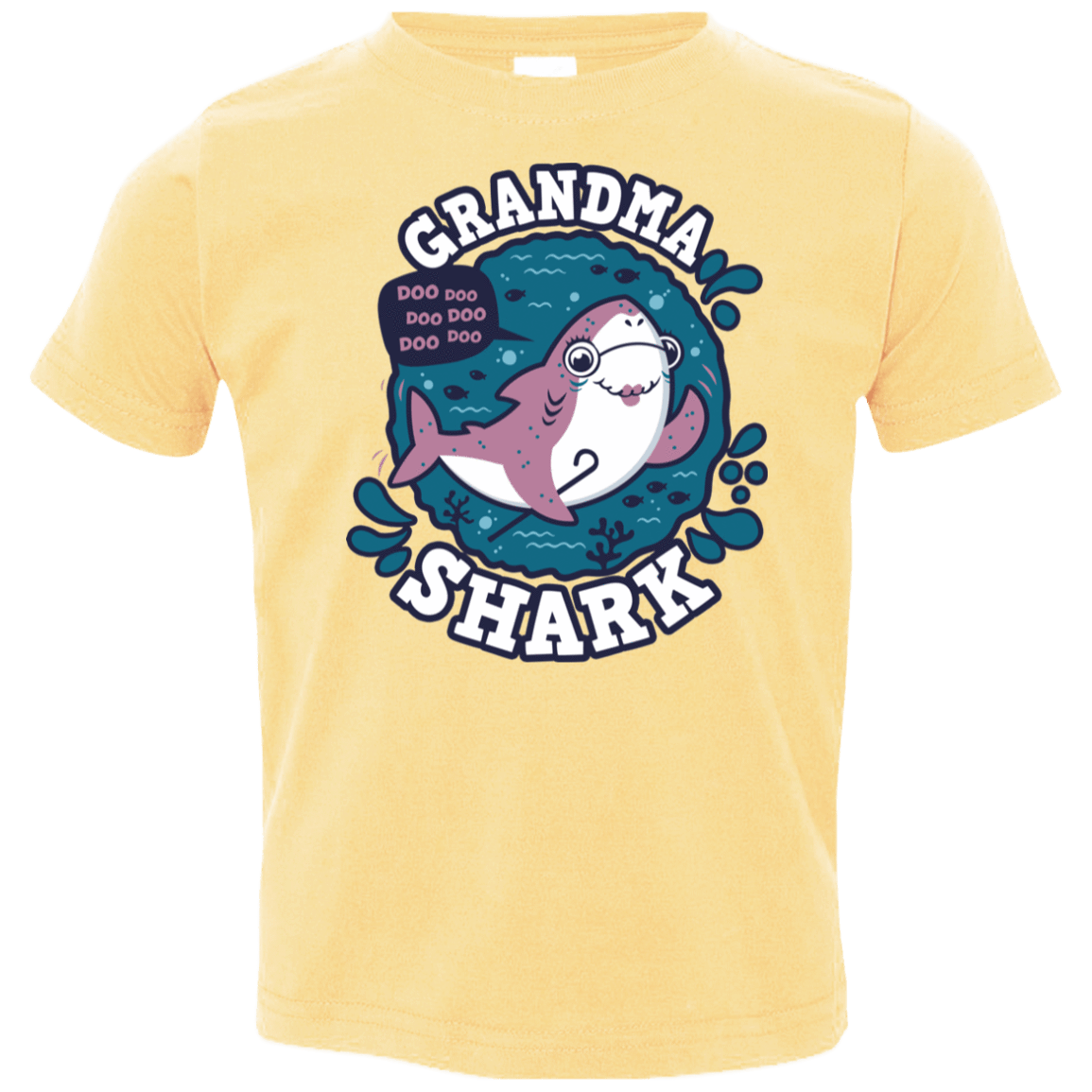 T-Shirts Butter / 2T Shark Family trazo - Grandma Toddler Premium T-Shirt