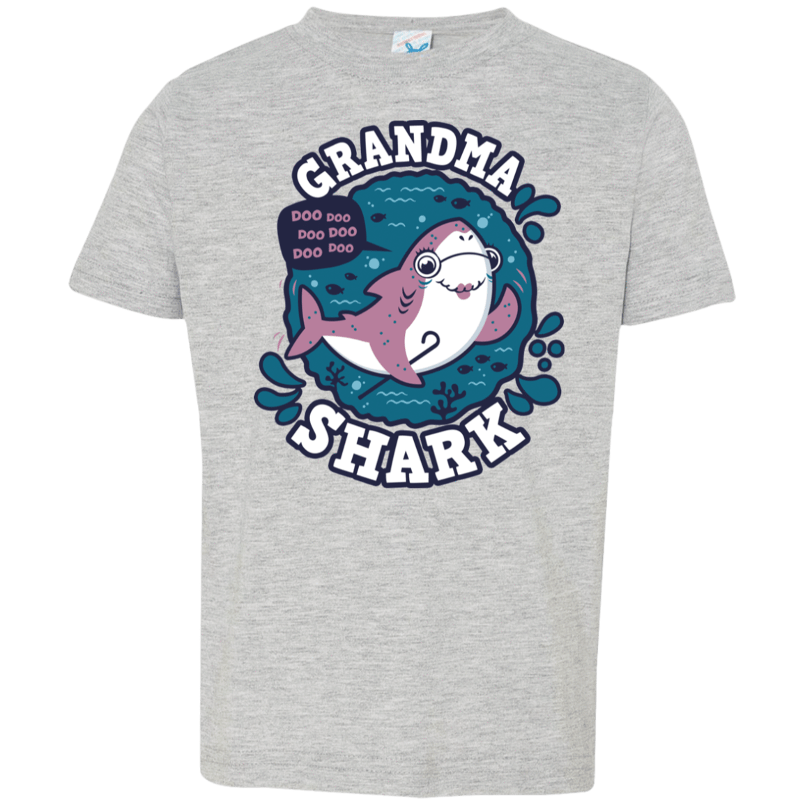 T-Shirts Heather Grey / 2T Shark Family trazo - Grandma Toddler Premium T-Shirt