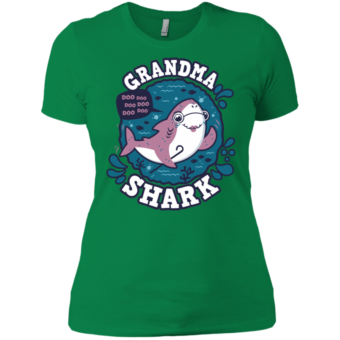 T-Shirts Kelly Green / X-Small Shark Family trazo - Grandma Women's Premium T-Shirt