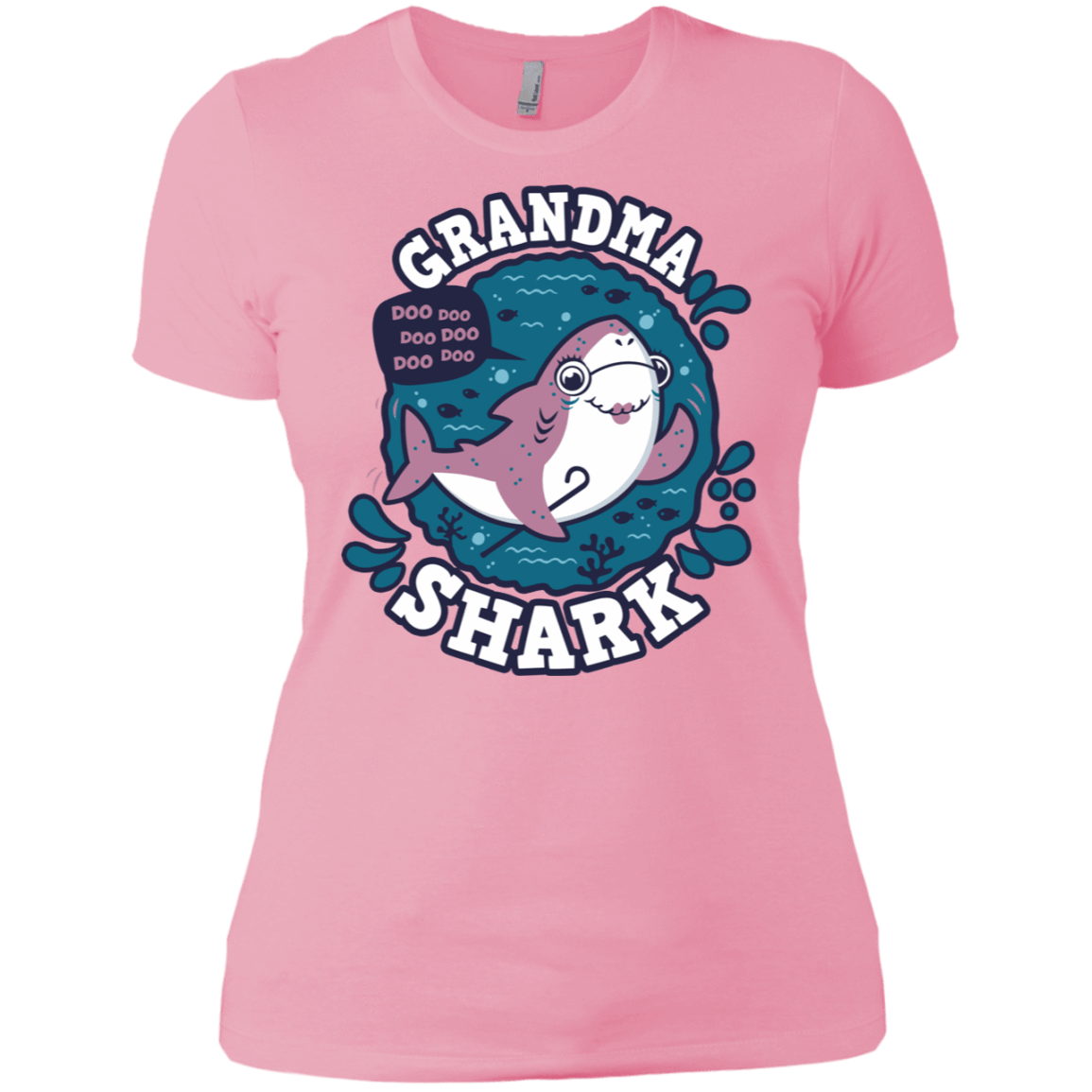T-Shirts Light Pink / X-Small Shark Family trazo - Grandma Women's Premium T-Shirt