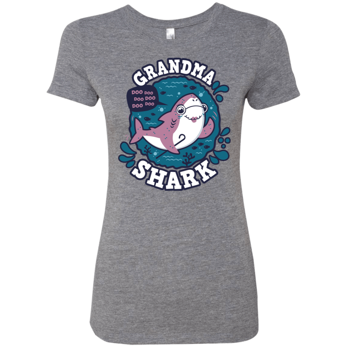 T-Shirts Premium Heather / S Shark Family trazo - Grandma Women's Triblend T-Shirt