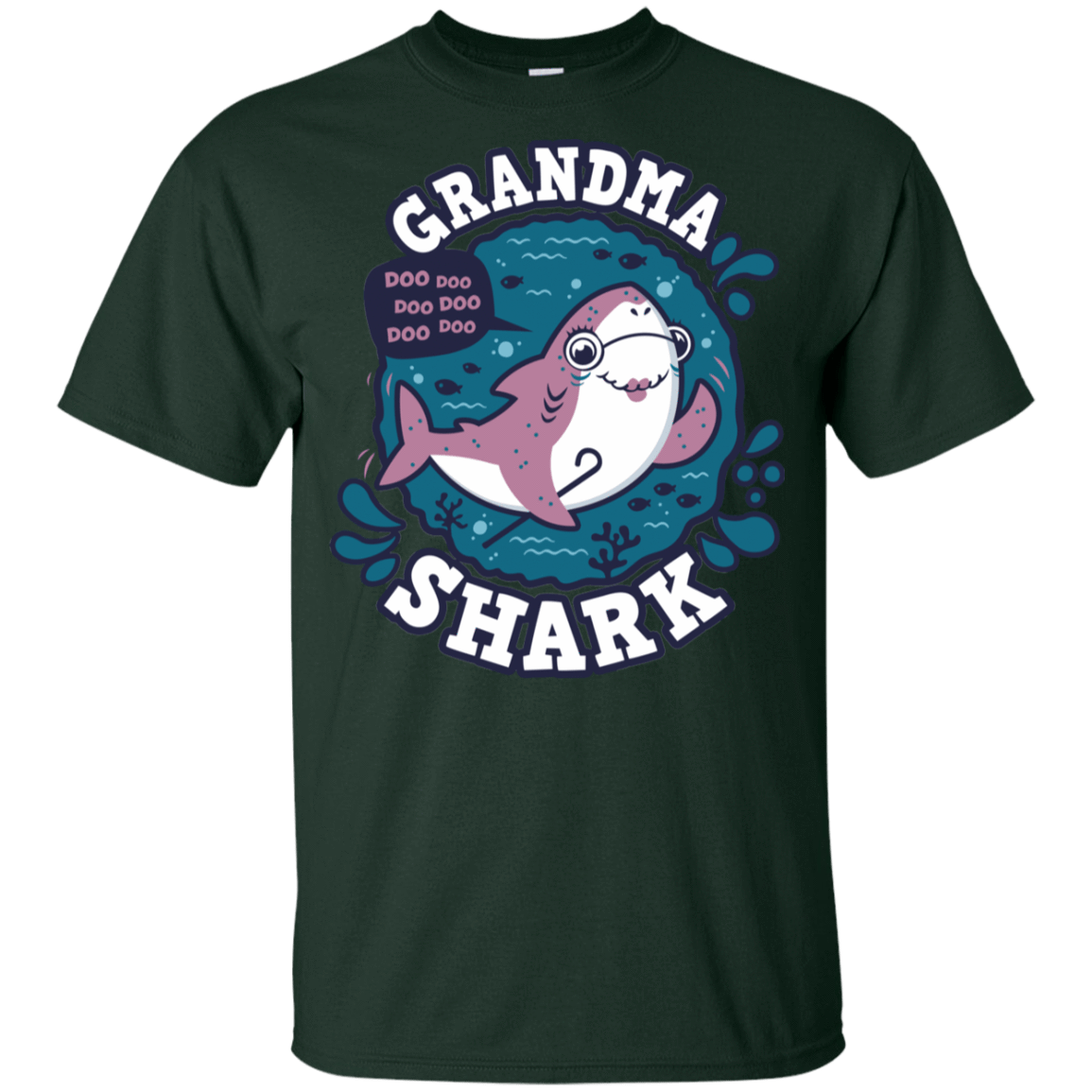 T-Shirts Forest / YXS Shark Family trazo - Grandma Youth T-Shirt