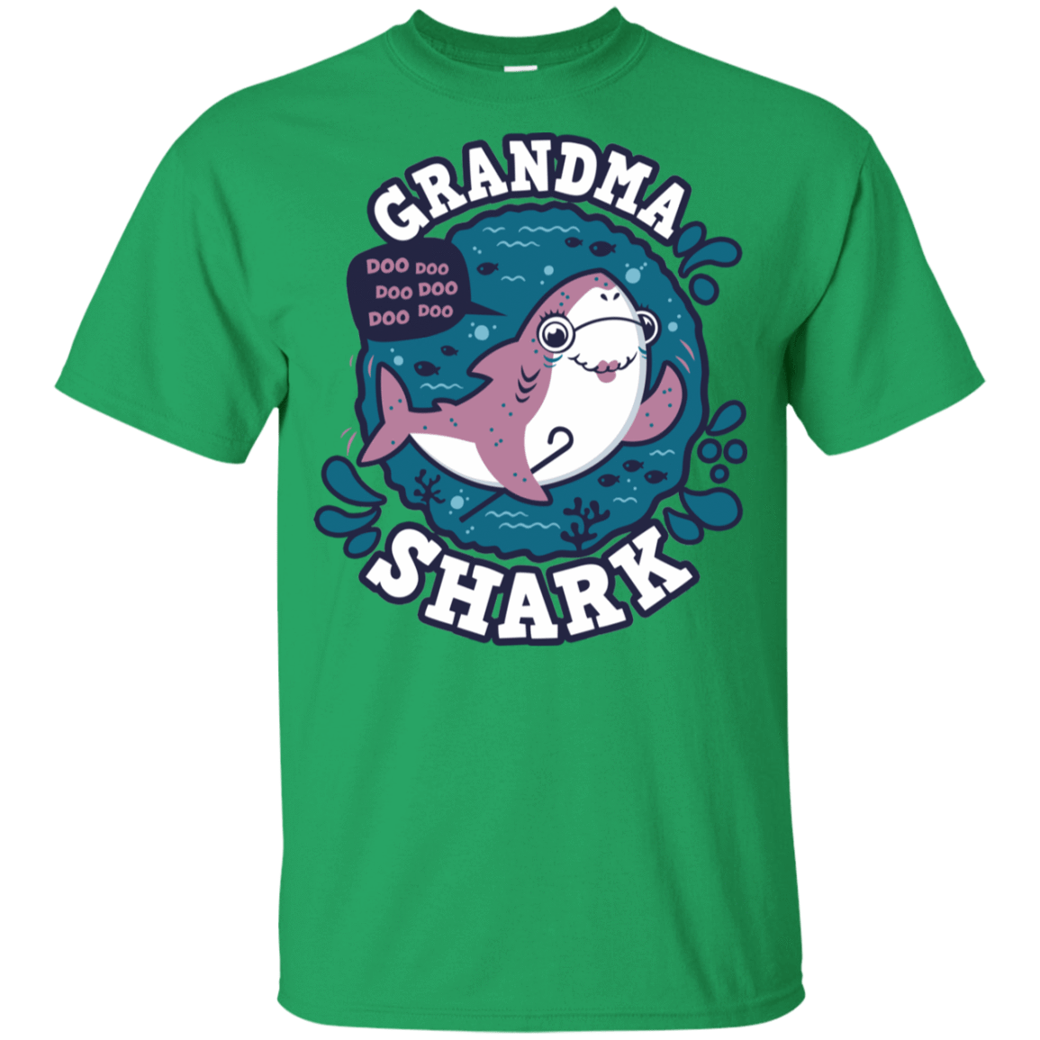 T-Shirts Irish Green / YXS Shark Family trazo - Grandma Youth T-Shirt