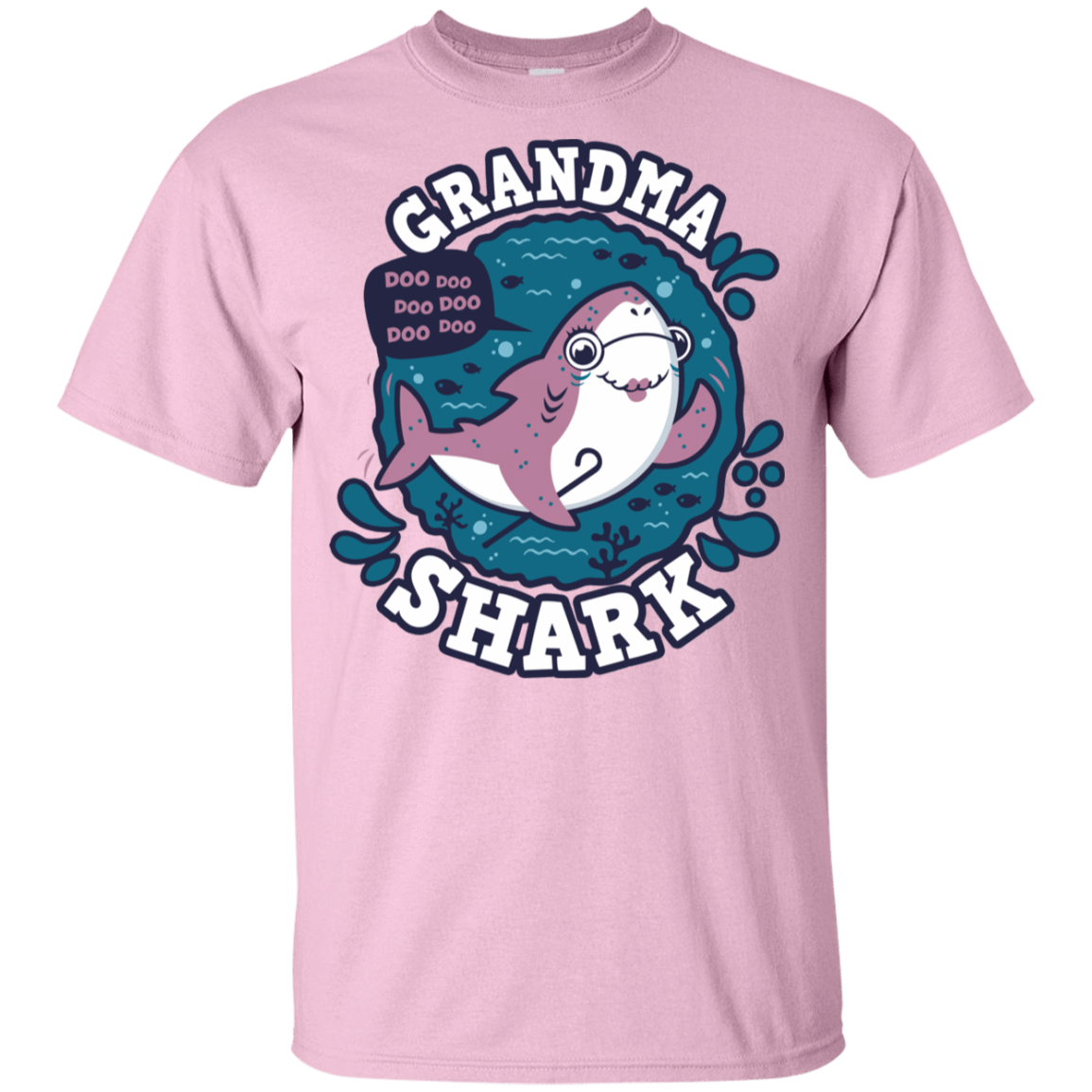 T-Shirts Light Pink / YXS Shark Family trazo - Grandma Youth T-Shirt