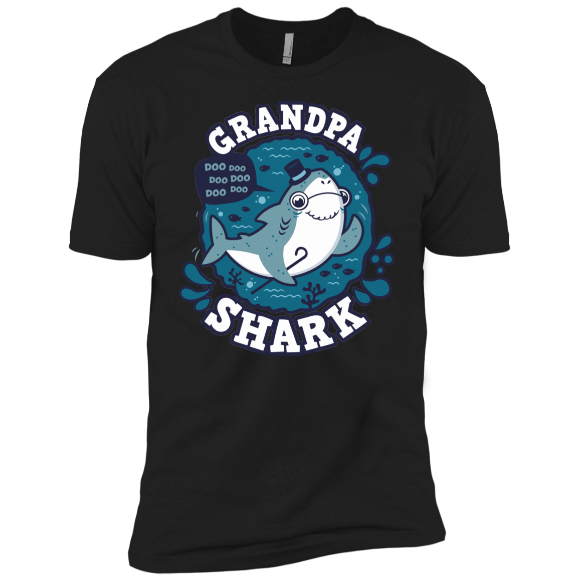 T-Shirts Black / YXS Shark Family trazo - Grandpa Boys Premium T-Shirt