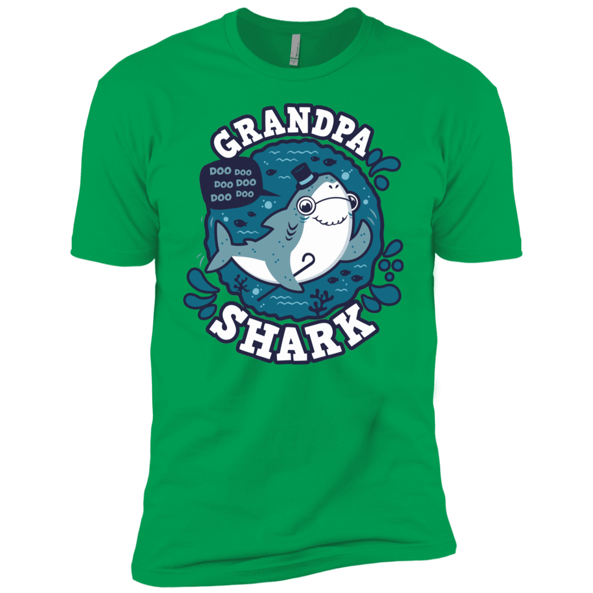T-Shirts Kelly Green / YXS Shark Family trazo - Grandpa Boys Premium T-Shirt