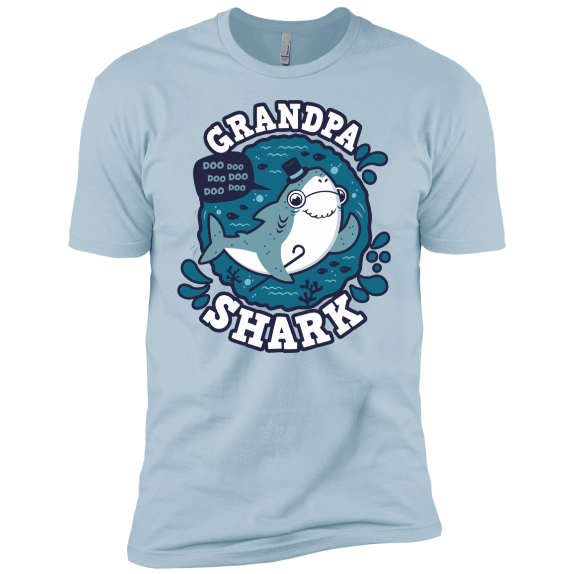 T-Shirts Light Blue / YXS Shark Family trazo - Grandpa Boys Premium T-Shirt