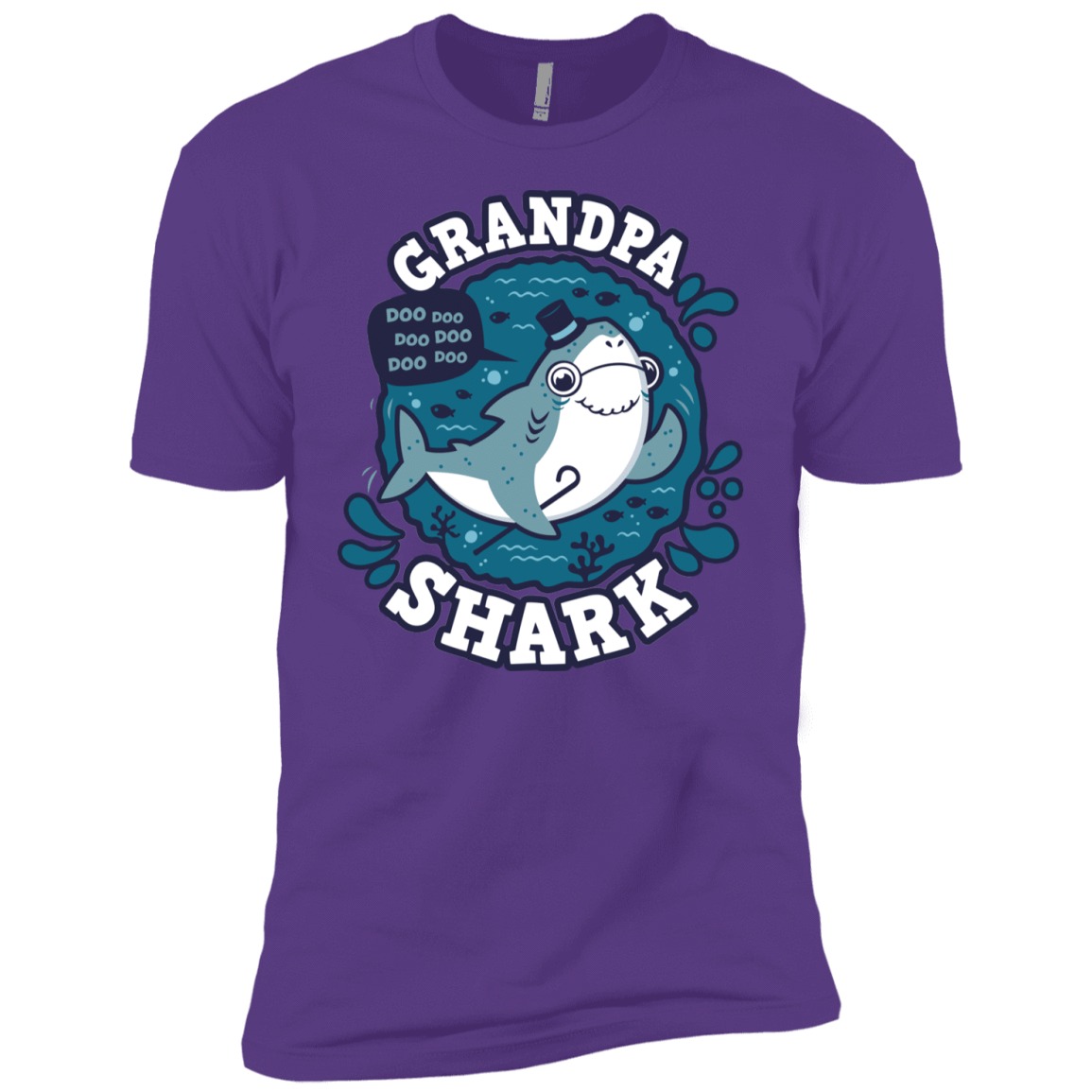 T-Shirts Purple Rush / YXS Shark Family trazo - Grandpa Boys Premium T-Shirt