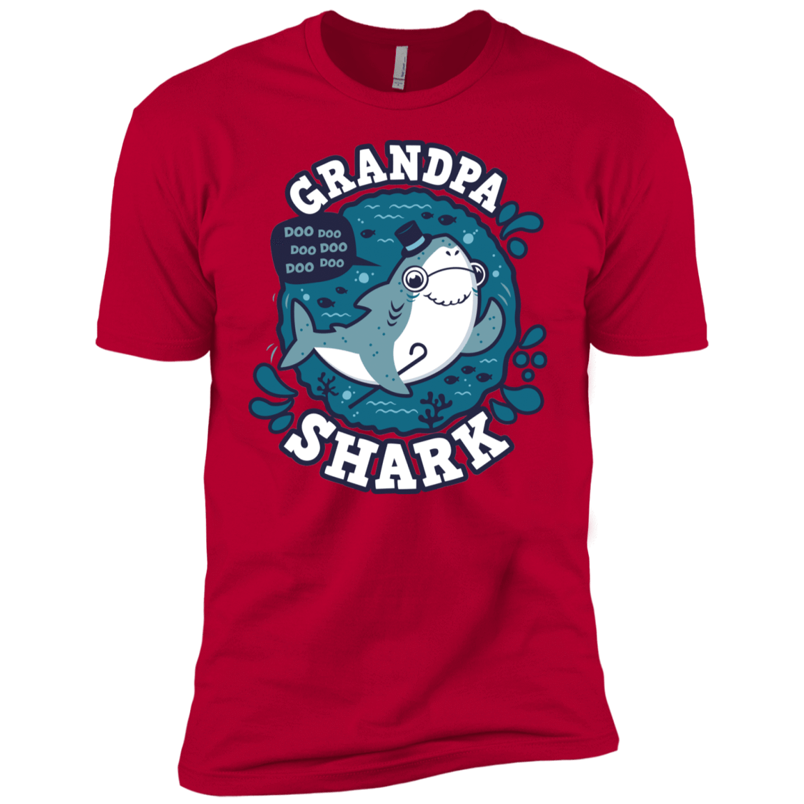 T-Shirts Red / YXS Shark Family trazo - Grandpa Boys Premium T-Shirt