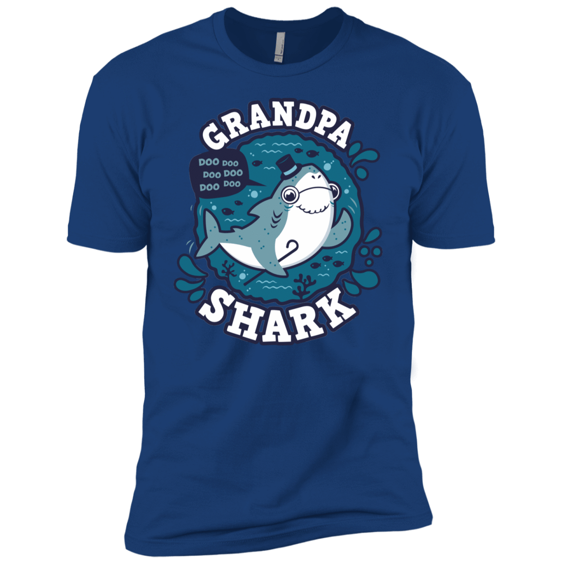 T-Shirts Royal / YXS Shark Family trazo - Grandpa Boys Premium T-Shirt