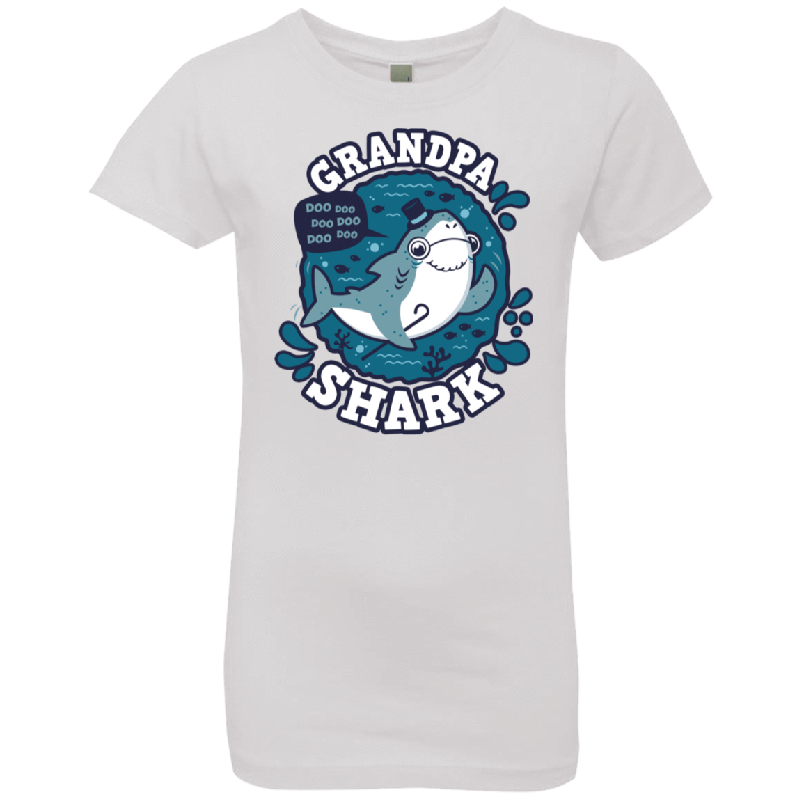 T-Shirts White / YXS Shark Family trazo - Grandpa Girls Premium T-Shirt