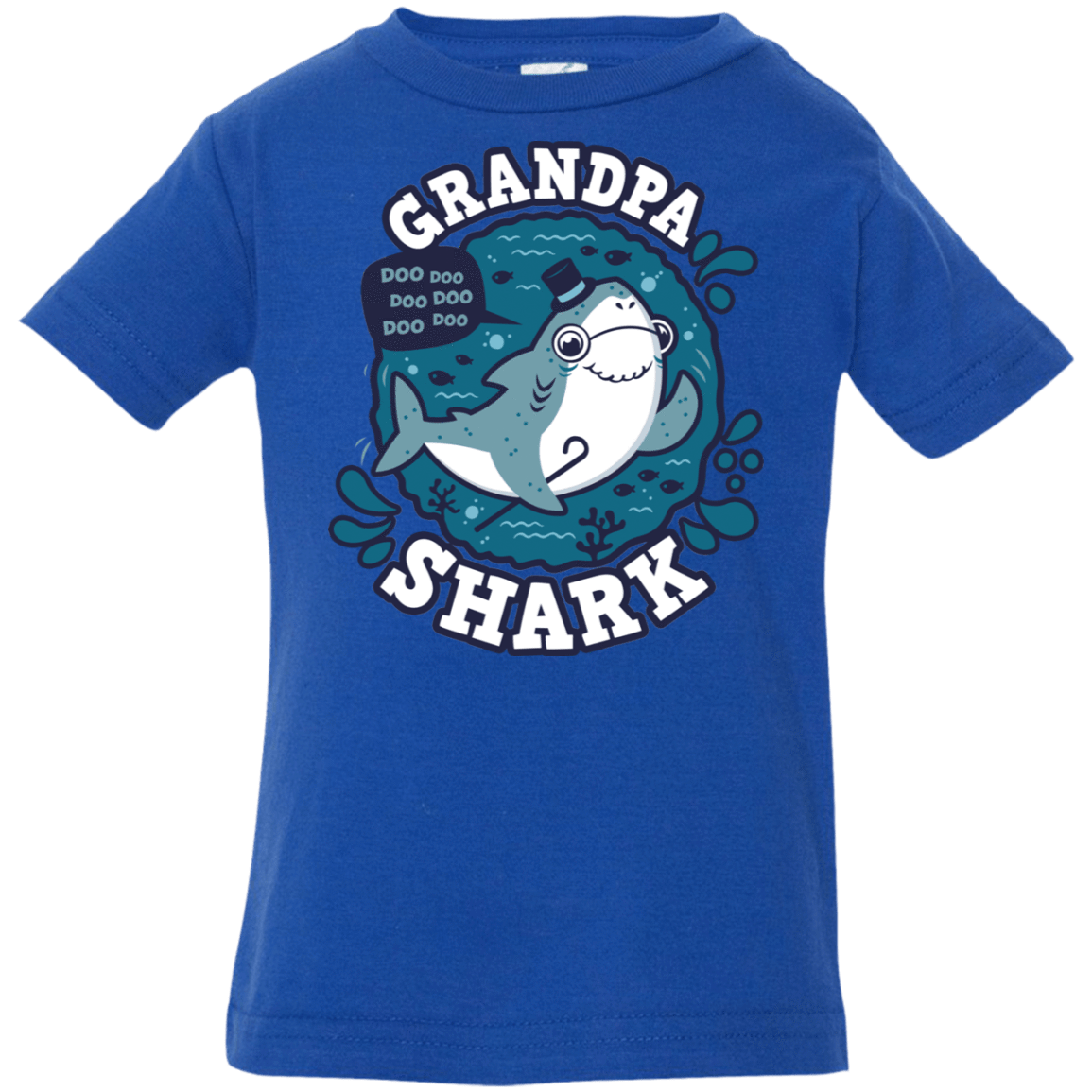 T-Shirts Royal / 6 Months Shark Family trazo - Grandpa Infant Premium T-Shirt