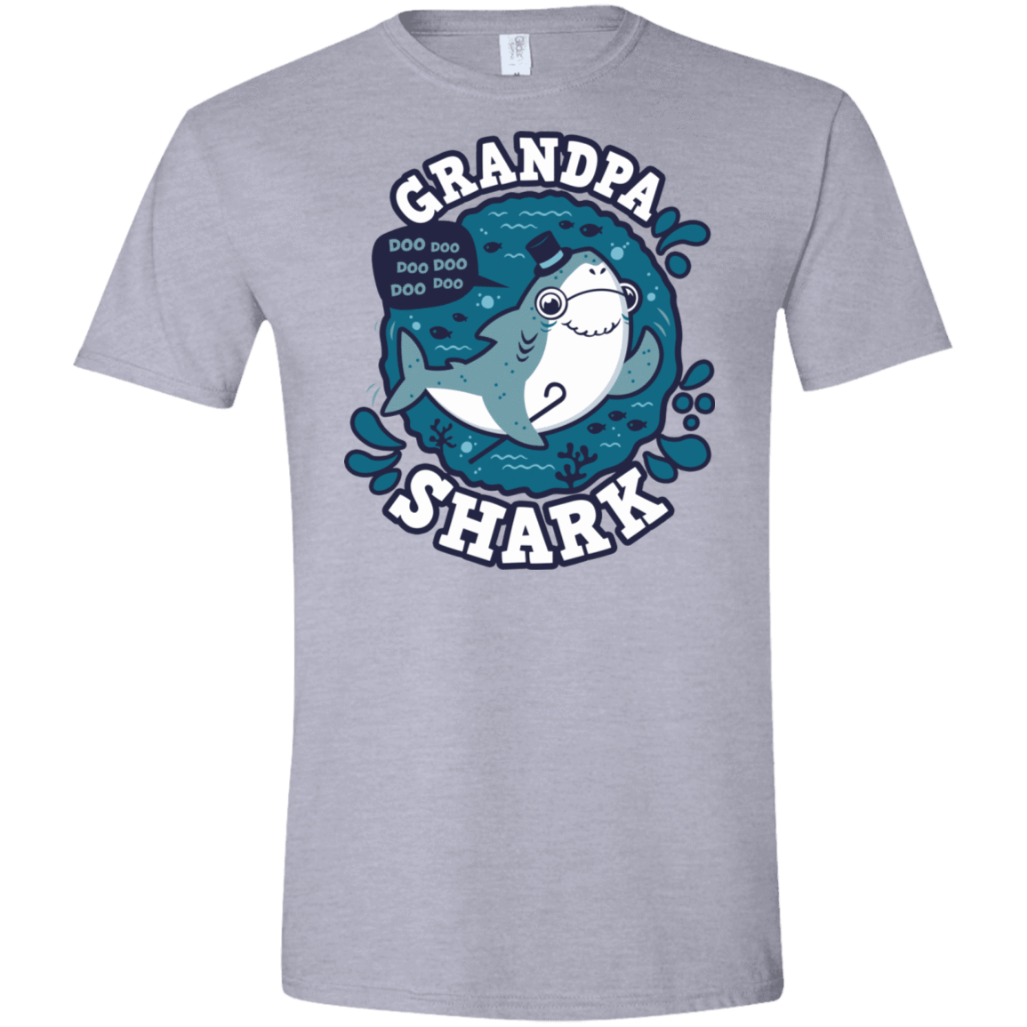 T-Shirts Sport Grey / X-Small Shark Family trazo - Grandpa Men's Semi-Fitted Softstyle