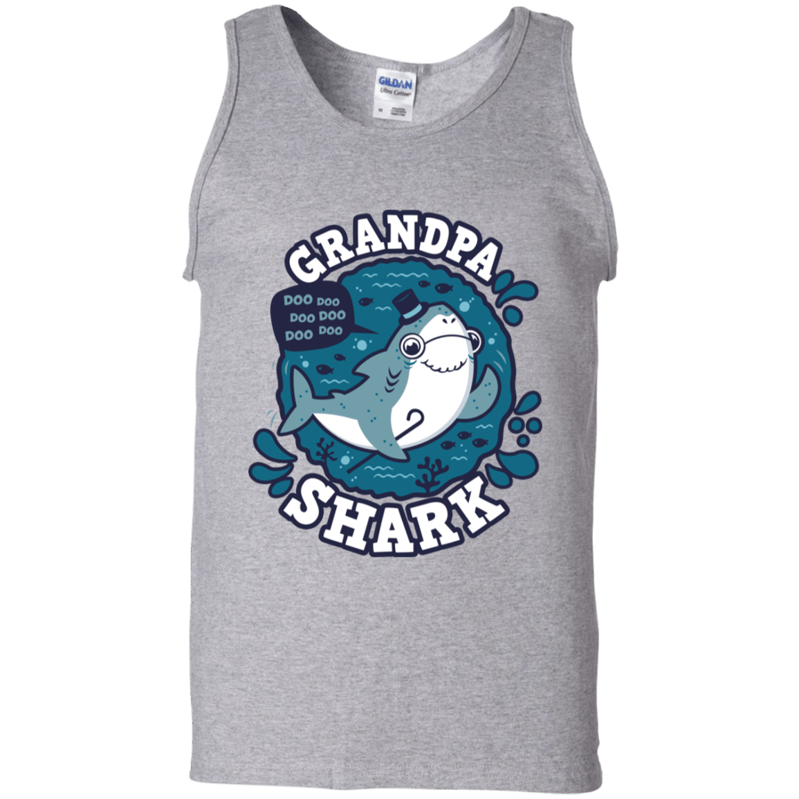 T-Shirts Sport Grey / S Shark Family trazo - Grandpa Men's Tank Top